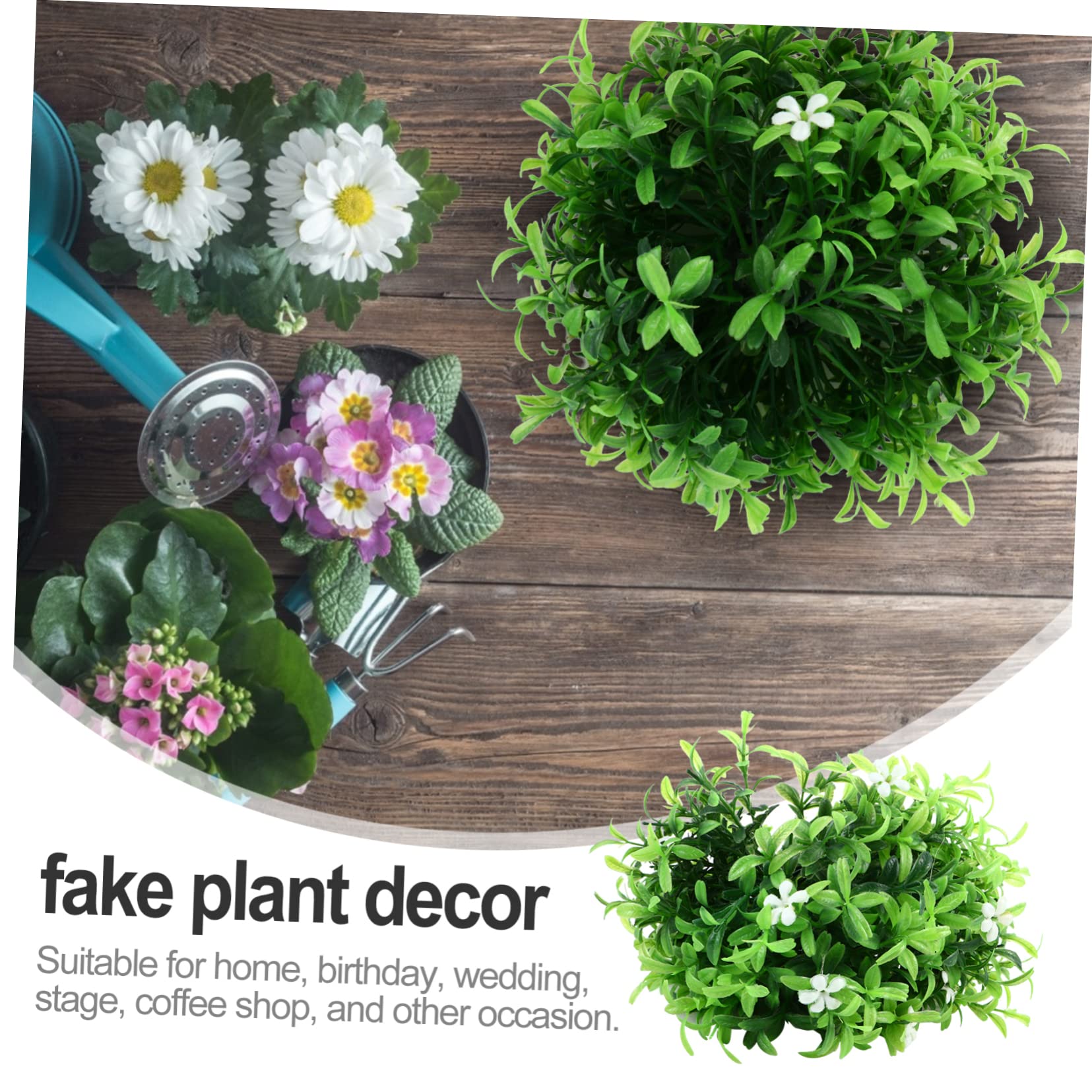 Cabilock Artificial Grass Ball Fake Plant Adornment Fake Plant Decoration Topiary Ball Plastic Fake Plant Ornament Home Fake Plant Home Plastic Fake Plant Plastic Fake Plant Decor