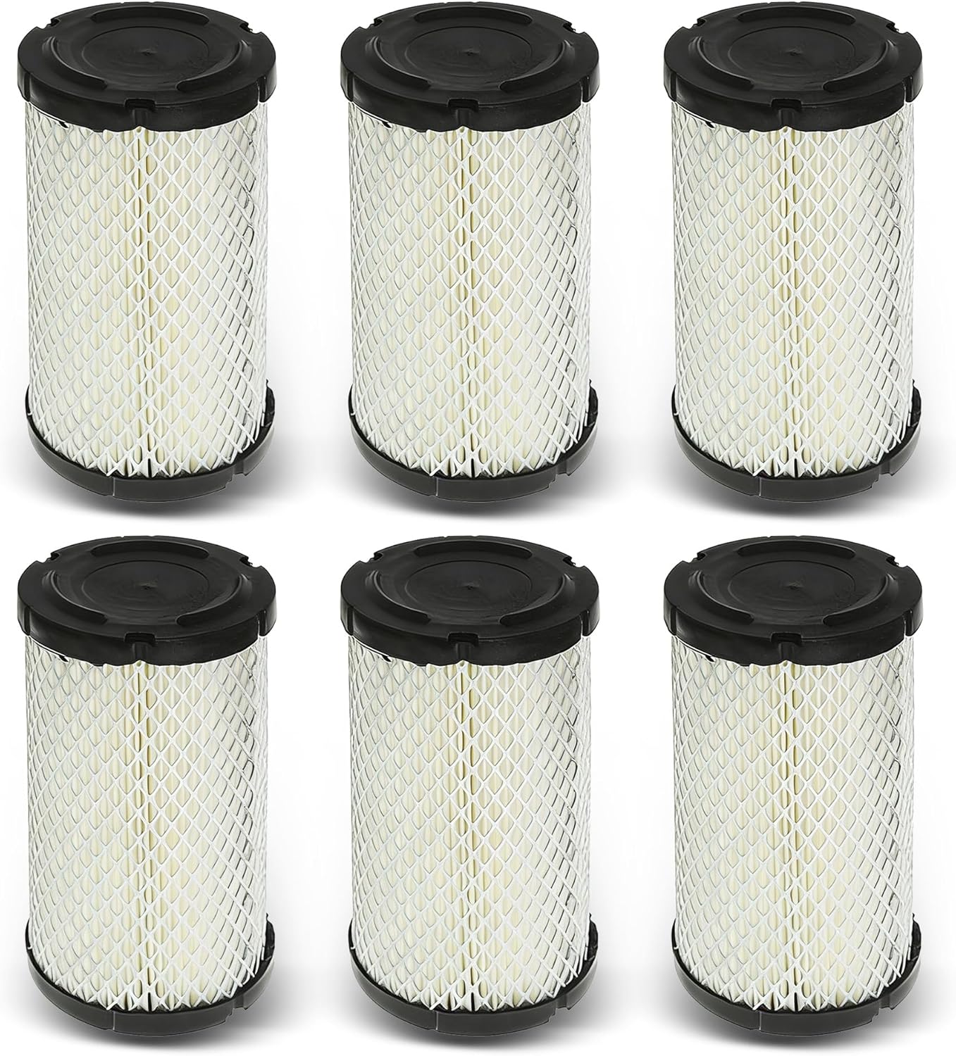 waltyotur 6 Pcs Air Filter 4163715 11013-1290 25 083 02-S 1G659-11222 Replacement for Kubota Bobcat Kawasaki Kohler