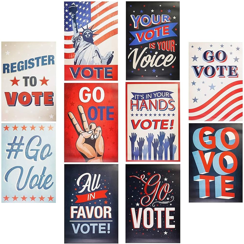 Amazon.co.jp: Juvale Go Vote Patriotic Election Day ポスター
