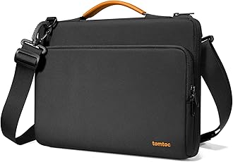 tomtoc 360° Laptop Shoulder Bag for 13-inch New MacBook Air 2025 M4/A3240 M3/A3113 M2/A2681 M1/A2337, 13 in MacBook Pro M2/M1 2024-2016, Water-Resistant Sleeve for for 13'' iPad Pro/iPad Air M3 2025