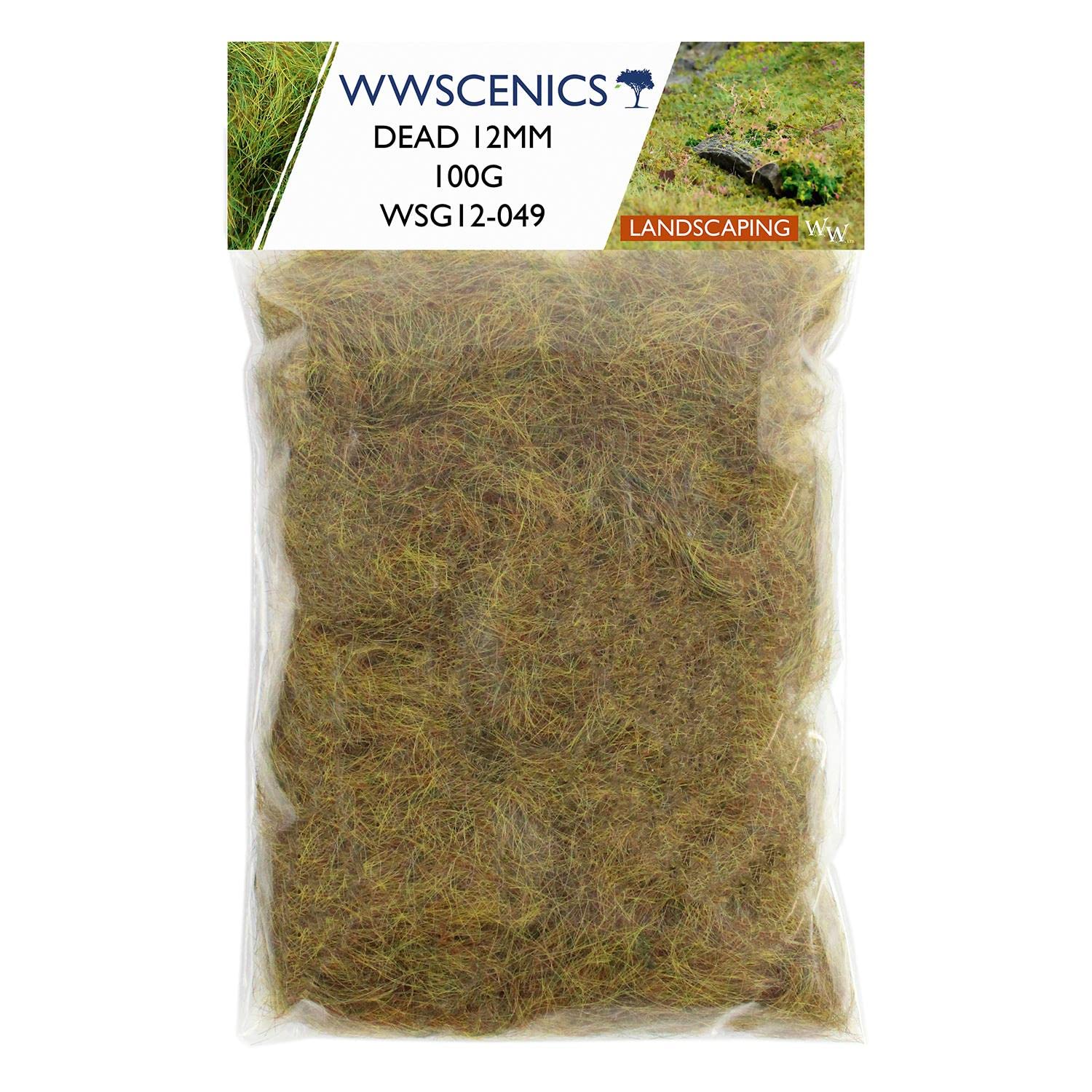 WWScenics | 12mm Dead Static Grass | 100g | WSG12-049 | Realistic Model Scenery Material