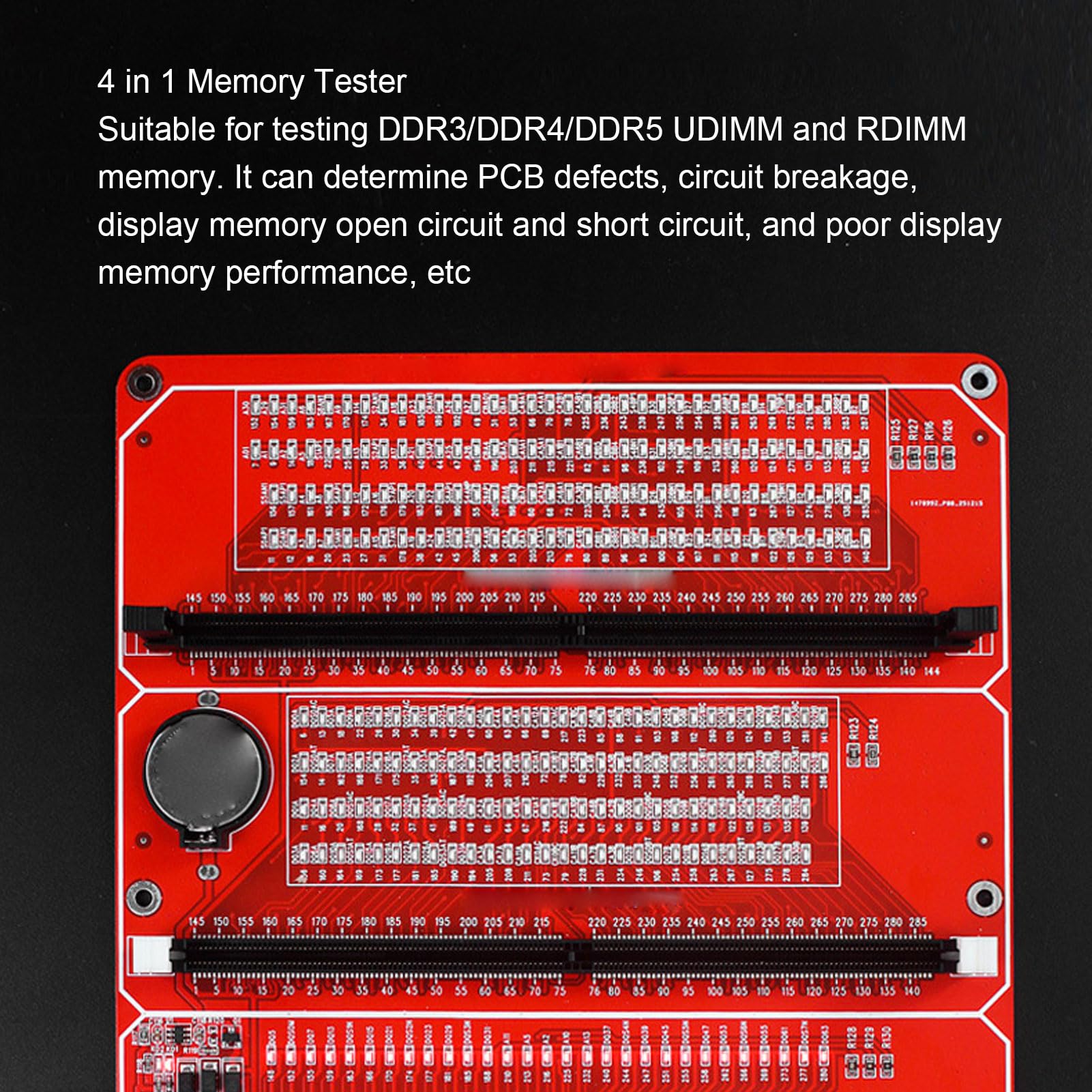 Tester pamięci RAM wskaźnik LED DDR3 DDR4 DDR5UDMM DDR5RDIMM analizator diagnostyczny dla komputerów stacjonarnych serwerowych