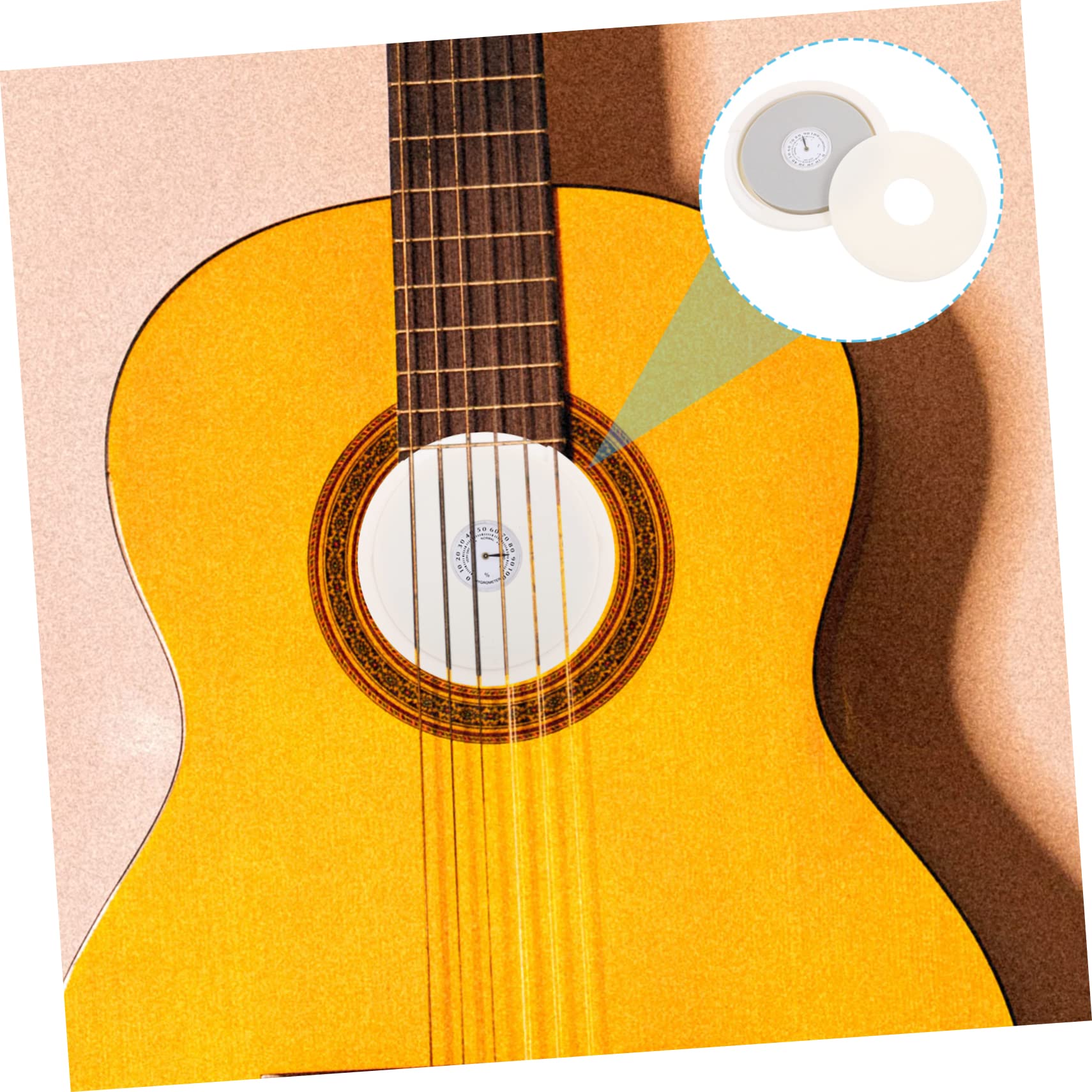 ibasenice 5piezas Humidificador De Guitarra Acústica Con Higrómetro Kit De Mantenimiento Para Instrumentos Musicales Protección Efectiva Para Guitarras Folk y Acústicas Fácil