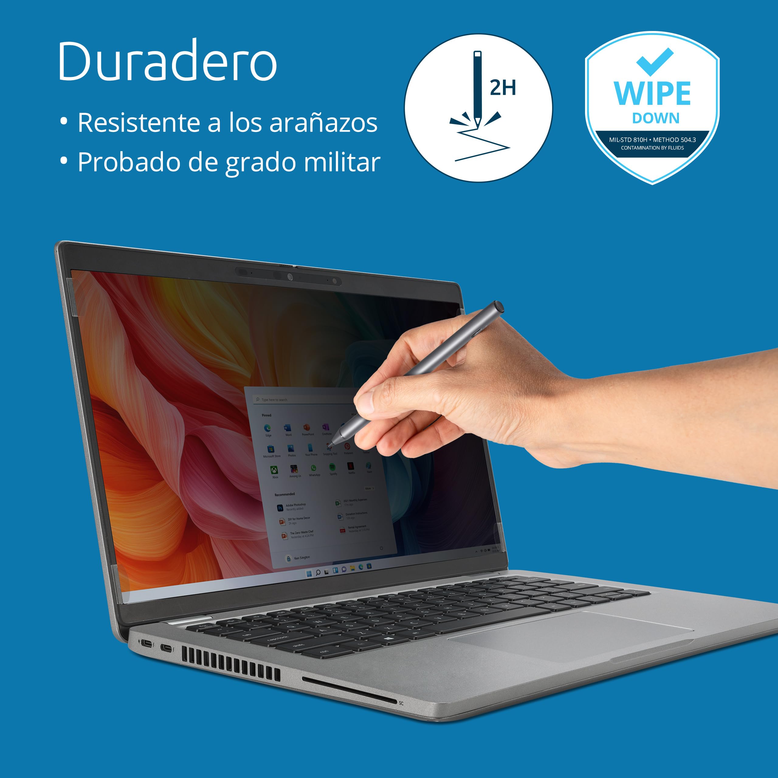 Filtro de privacidad para portátil Kensington de alta claridad de 13,3 pulgadas 16:10, bloqueo de luz azul, antirreflejo, antiarañazos, compatible con portátiles ASUS HP Lenovo ACER Dell