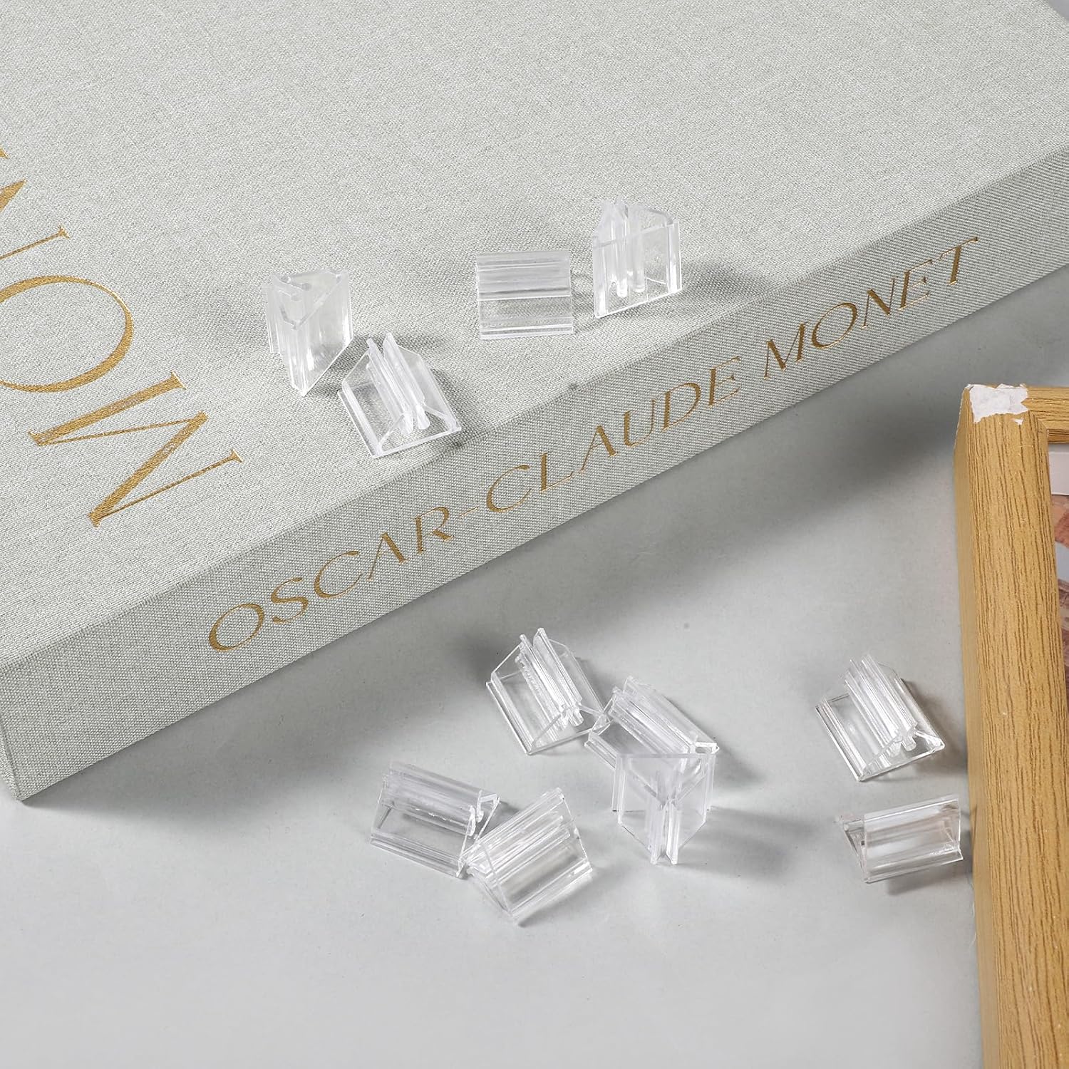 24 Pcs Card Stand Transparent Game Cards Display Holders Game Pieces for Board Games Accessories for Price Tags Menus Labels Party Favor Supplies