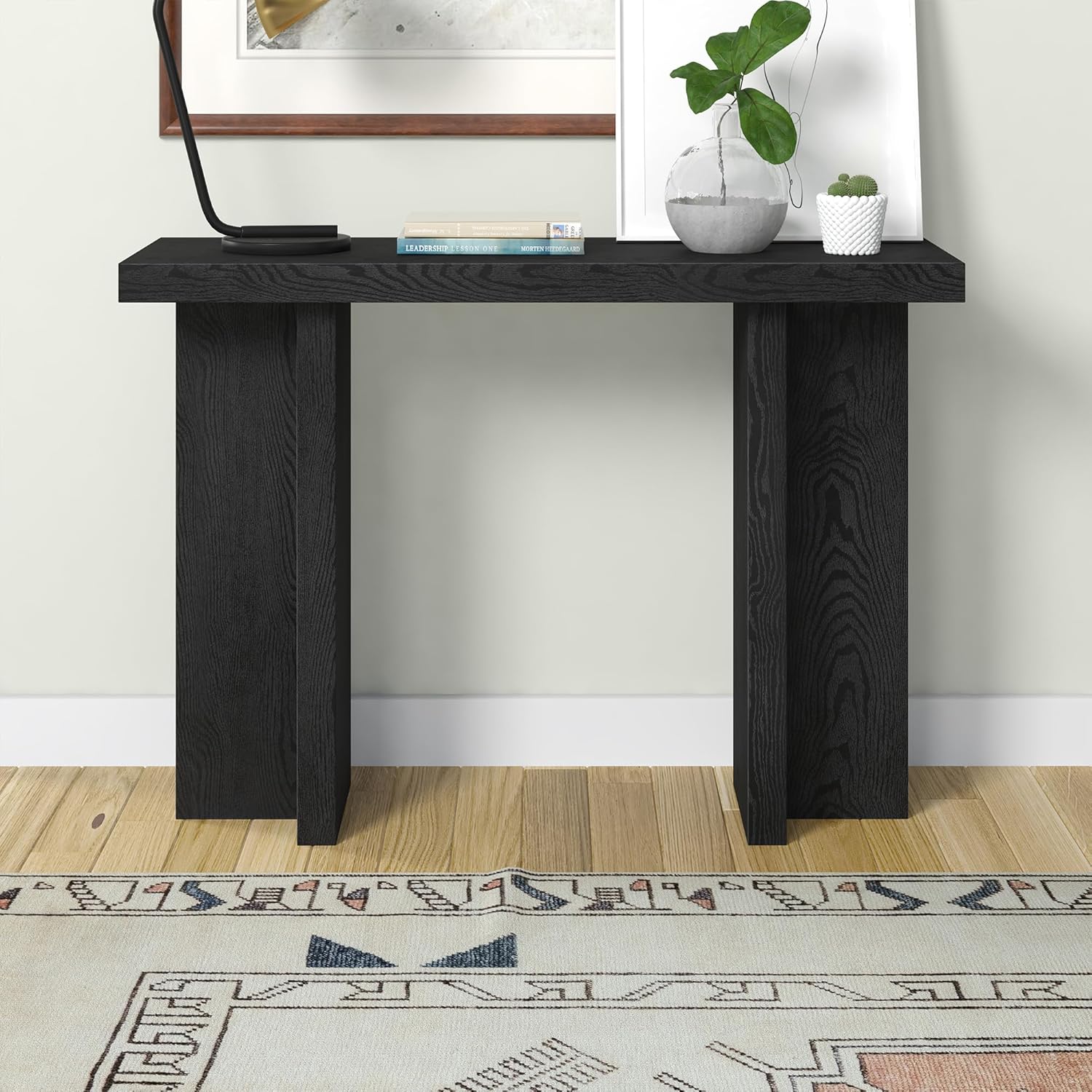 Henn&Hart Dimitra Console Table, 42" Wide, Black