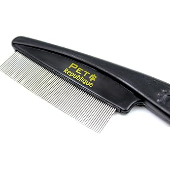 Pet Republique Grooming Tool - Fine-Toothed Comb for Removing Fleas, Mites, Ticks, and Dandruff from Dogs, Cats, Rabbits, and Other Pets