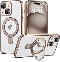 Vista 69 de Funda compatible con iPhone 12 con soporte de anillo magnético invisible [compatible con Mag-Safe] [Protector completo de lente de cámara] Funda