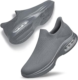 Womens Slip On Walking Shoes Hands Free Breathable Comfortable Tennis Running Shoes Casual Sneakers