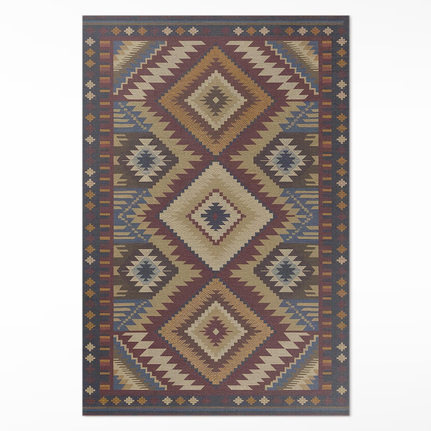 Tapis en vinyle 140x210 cm avec motif Symétrie Antique pour salon et cuisine