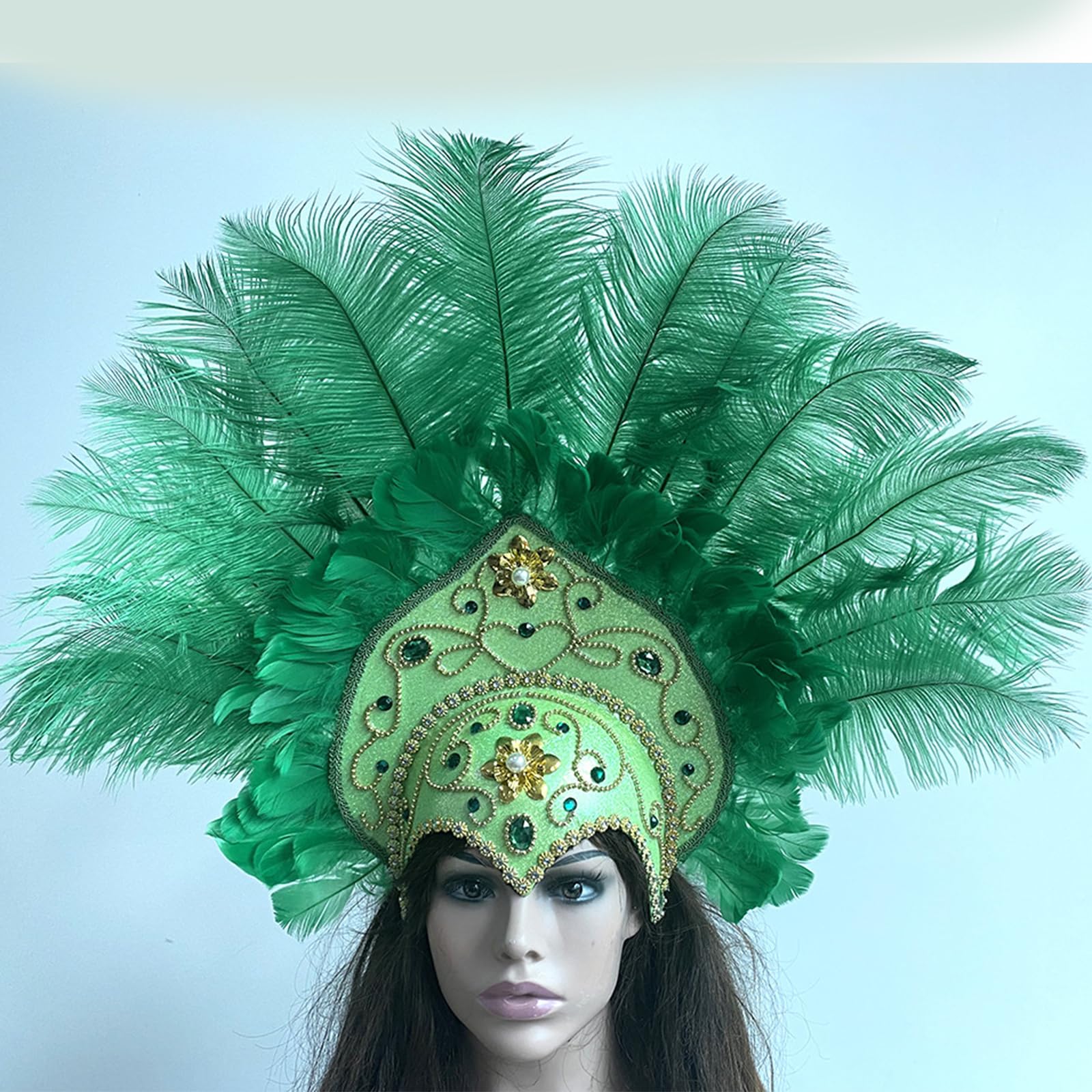 [Uitndvyte] Accessori per feste di carnevale Mardi Grass Festival Fascia in piuma per danza del ventre anni '20