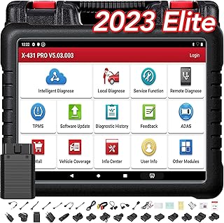 2023 Newest Launch X431 Pros V+ OBD2 Diagnostic Scan Tool with CANFD, BI-Directional Control 37+ Reset Services, OEM Full System Scanner, ECU Coding, Key IMMO, AutoAuth for FCA SGW, 2 Yrs Free Update