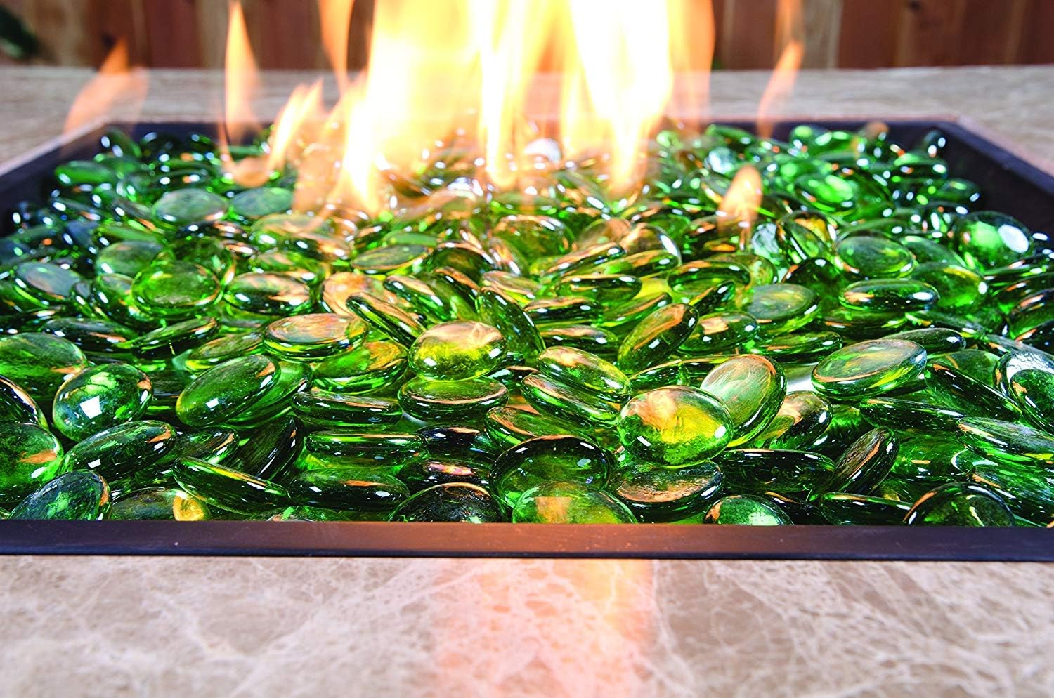 Bond Manufacturing 67985 LavaGlass Round Firepit Dispersion Glass, Emerald City