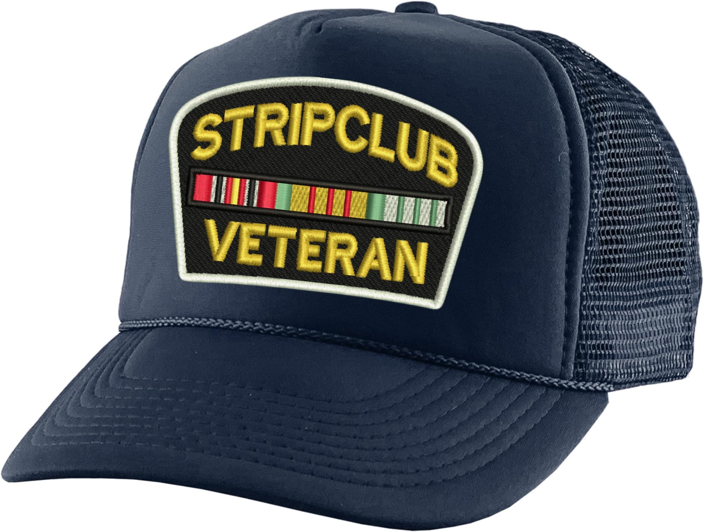ALLNTRENDS Stripclub Veteran Trucker Hat Funny Cap Adult Baseball Adjustable Embroidered Snapback