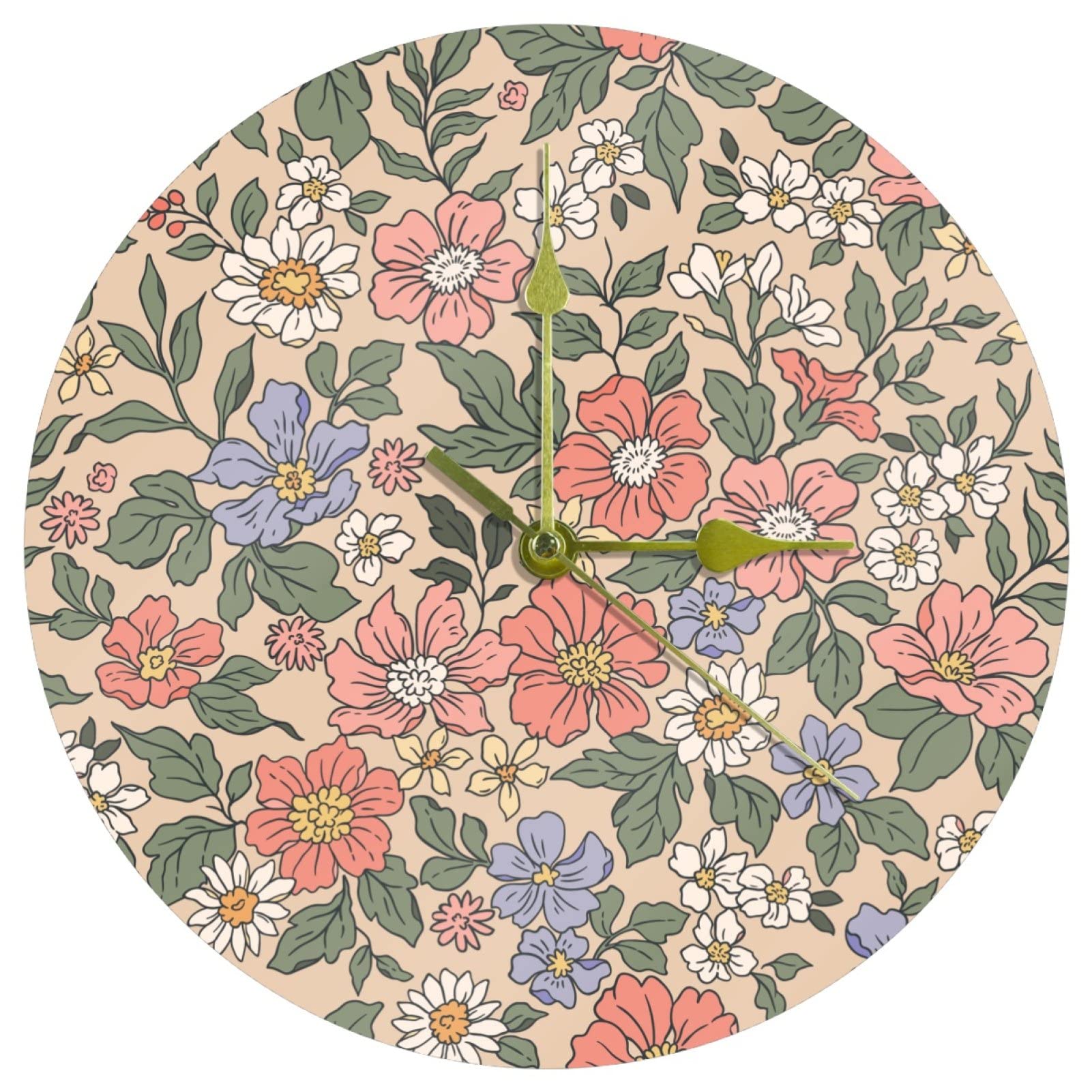 Horloge murale ronde en acrylique de 24 cm fonctionnant avec piles