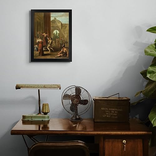 Miniatura 4 de Lost Cabin The Prodigal Son by Sebastiano Ricci  Print in Black Flat Frame  Fine Artwork Painting Reproduction  Framed Wall Art Decor Poster Gift