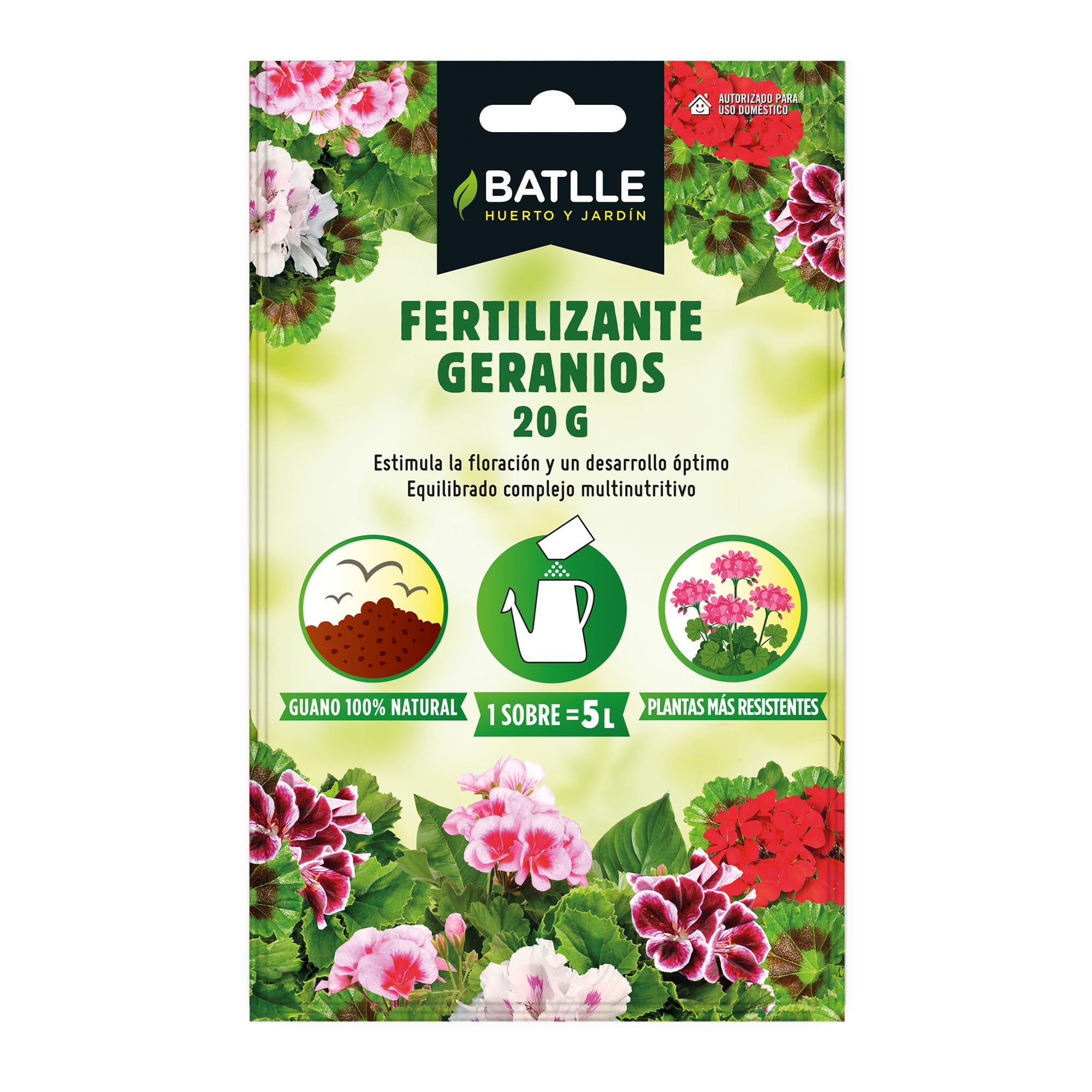 Semillas Batlle Fert. Geraneos Sobre para 5L