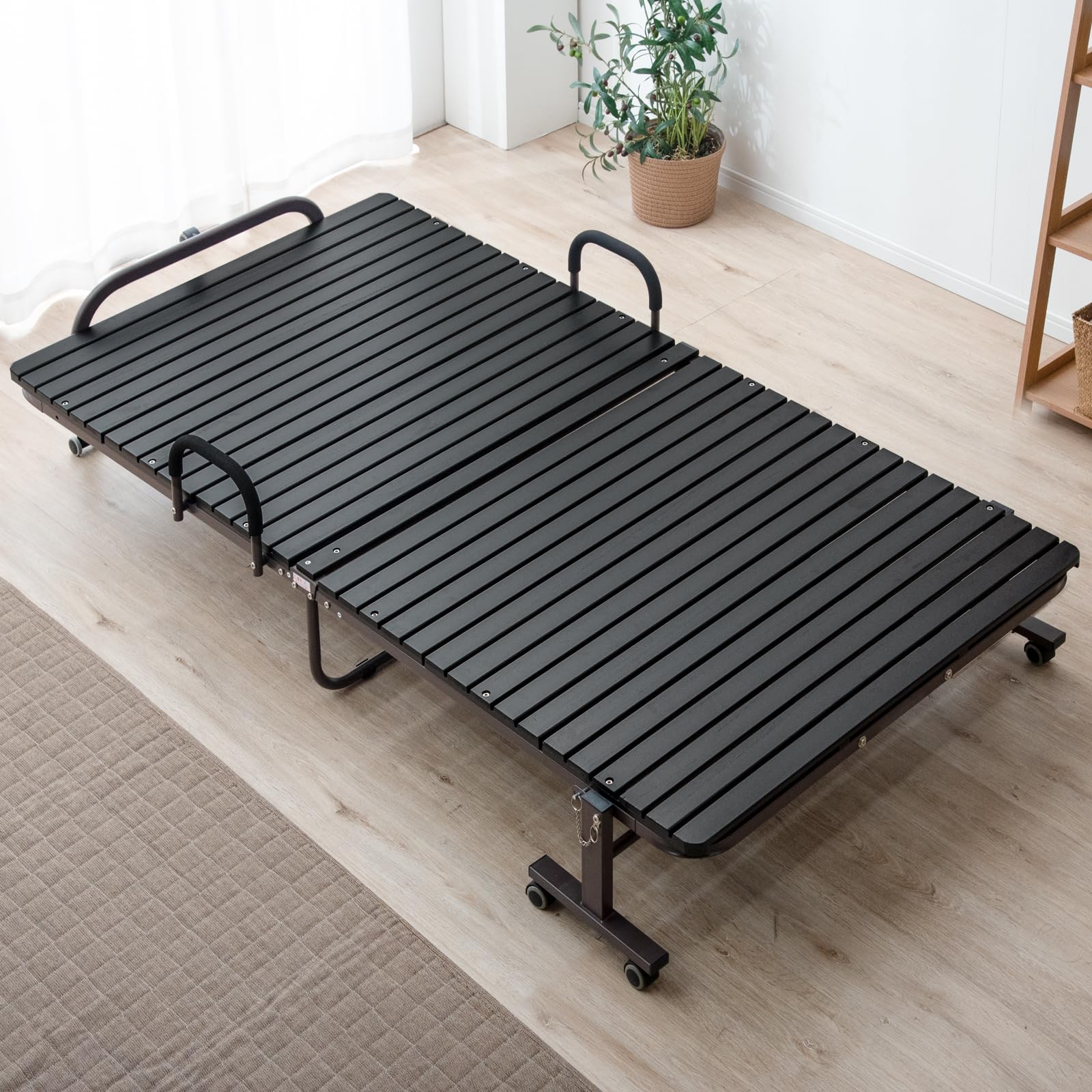【専用】タンスのゲン 折りたたみベッド 耐荷重300kg TB33オリオン シングル] 折りたたみベッド 桐すのこ 33枚 キャスター付き