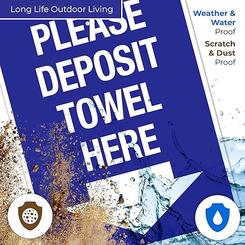 Miniatura 49 de Please Deposit Towel Here with Downward Arrow Sign, 12x18 Inches, 3M EGP Reflective .063 Aluminum, Fade Resistant, Made in USA