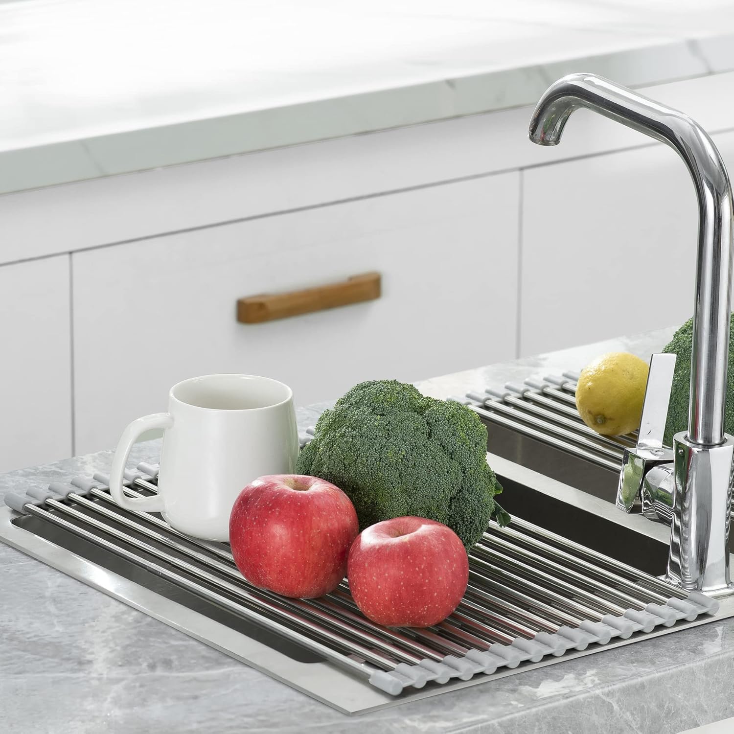 CSUNNUFA Roll Up Dish Drying Rack, Expandable Over The