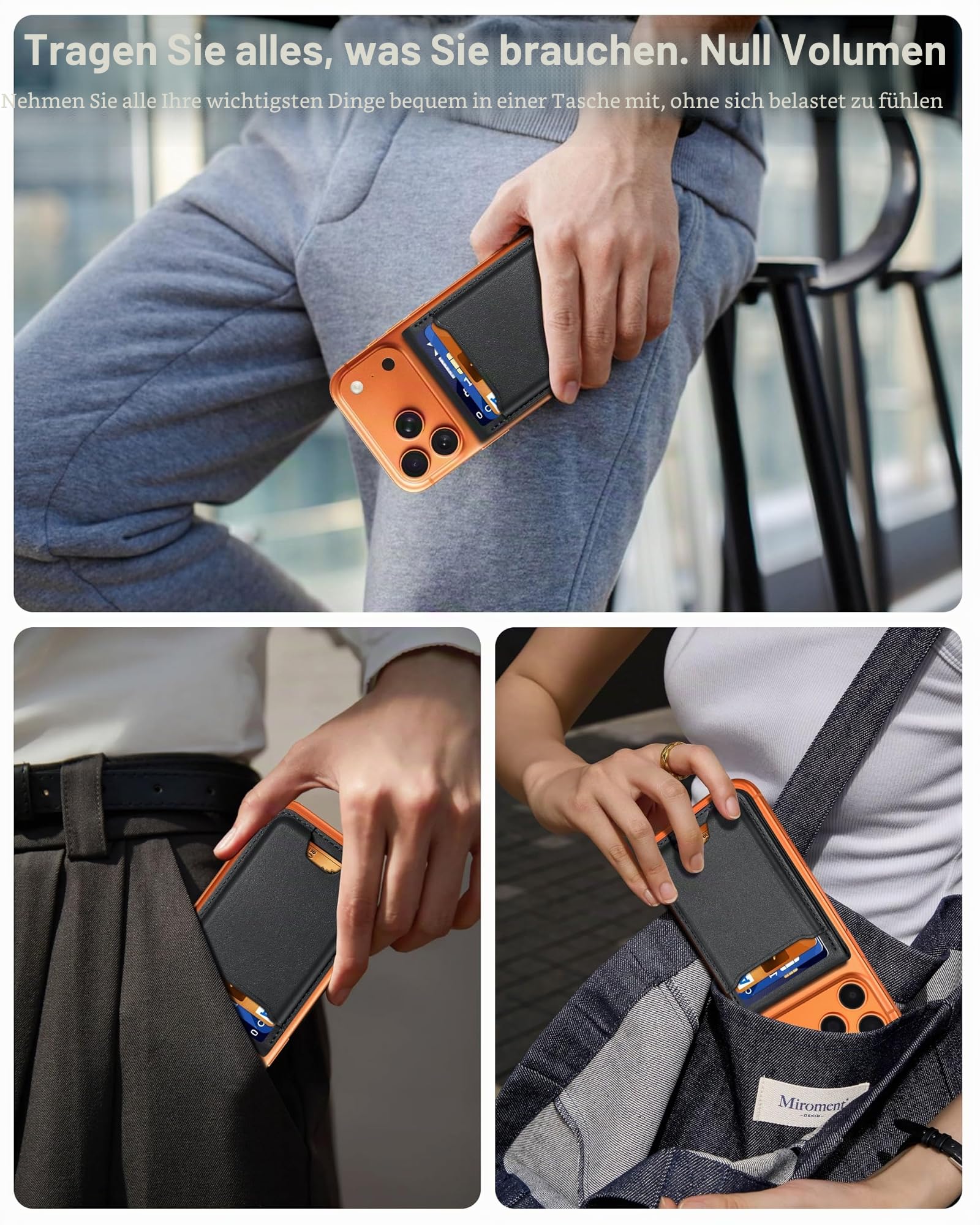 Für Magsafe Wallet Stand mit Geldklammer, stärkste magnetische Brieftasche für iPhone 16/15/14/13/12 Serie, magnetischer Kartenhalter mit Ausweisfenster, 5 Kartenhalter, RFID-Blockierung, nicht für 13