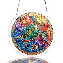 Acrylic Puzzles Suncatcher Sea Turtle 7.4 Inch Sun Catcher Jigsaw