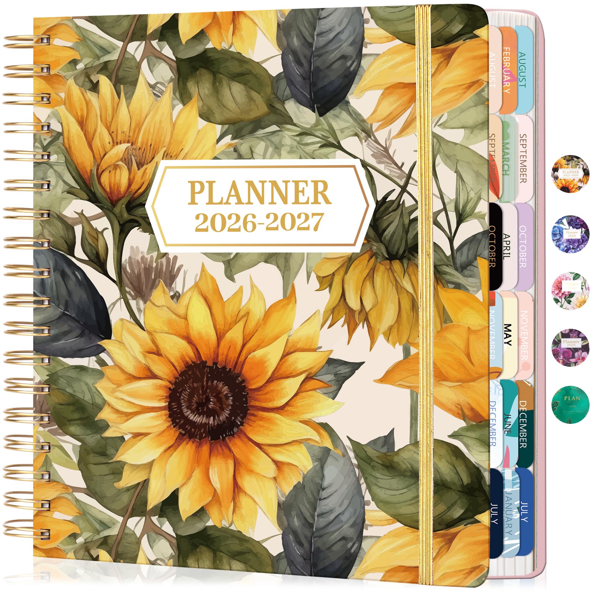 CAGIE 18 Month Planner Floral Hardcover