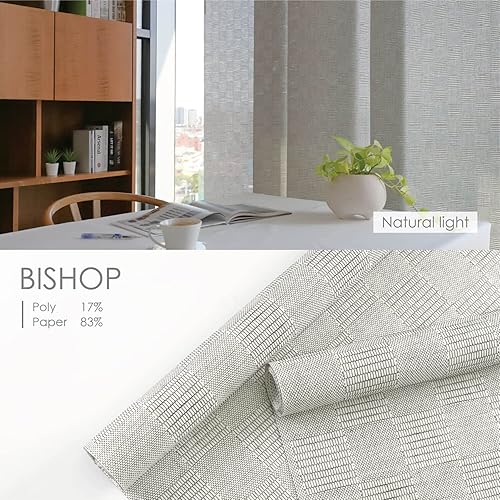 Miniatura 8 de GoDear Design Persianas de panel deslizante ajustable, se adapta a ventanas, puertas de patio, puertas corredizas de vidrio, divisores de