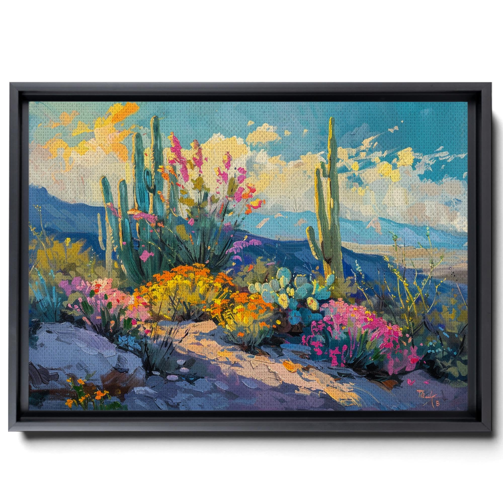 Amazon.com: CanvasNTHV Southwestern Desert Landscape Print, Pastel