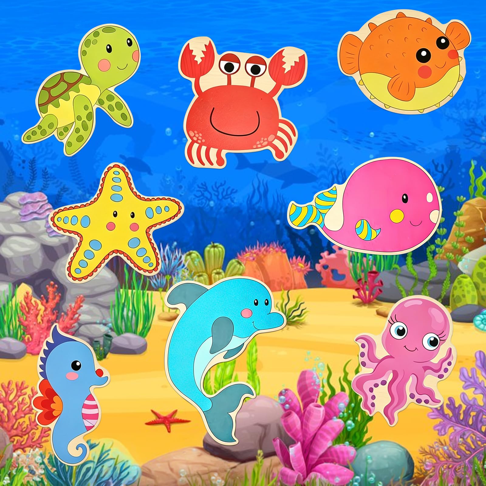 GOLDGE Puzzle 1 2 3 4 5 Años Juguetes Niños 16 Pcs, Brinquedos Bebe, Juegos Educativos Conocer Animales, Rompecabezas Juegos Niños como Regalo Niña y Niño, Juguetes Educativos Infantiles Preescola