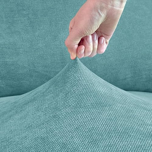 Miniatura 3 de vctops Fundas elásticas de felpilla de lujo para sofás reclinables de 4 asientos, fundas para sofá reclinable suave y grande, protector de muebles