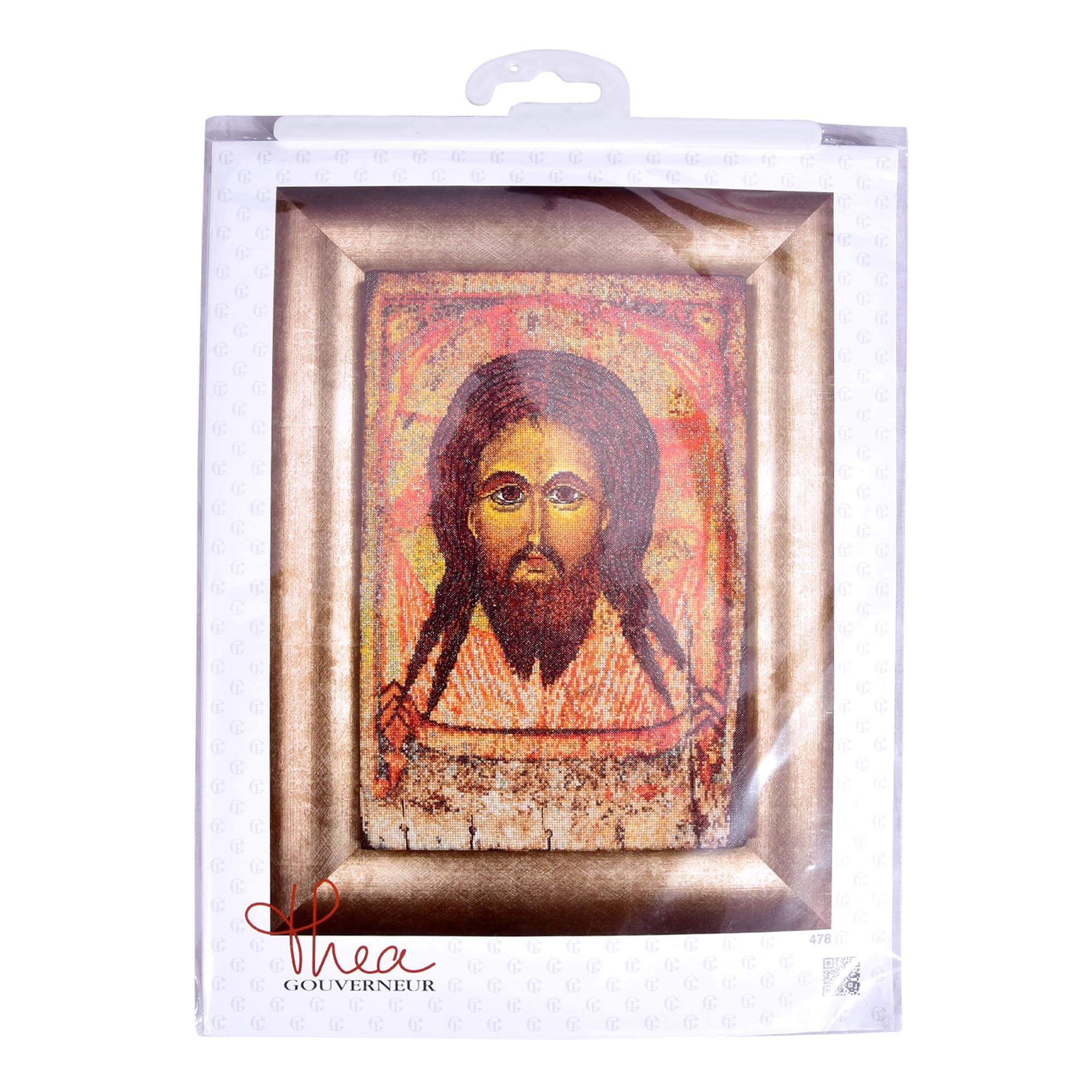 Thea Gouverneur Kreuzstich-Set 'Geburtsmustertuch' – Aida 18 Count, 15x15 Cm, Mit Garn & Nadel
