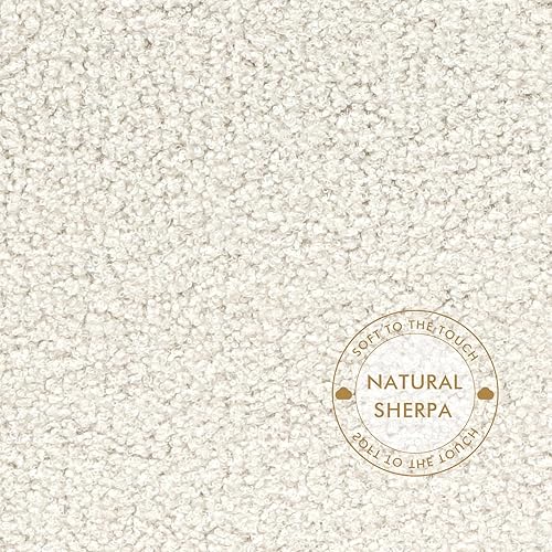 Miniatura 6 de PINPLUS Taburete otomano de almacenamiento, otomana plegable Sherpa blanca, otomana con almacenamiento, otomana de terciopelo de peluche para sala