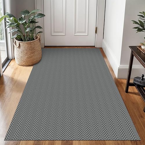 Miniatura 19 de Alfombra Trenzada de Área 3x5 Pies Alfombras Lavables para Entrada Alfombras Antideslizantes Boho Tapete para Puerta Interior Entrada Tapetes