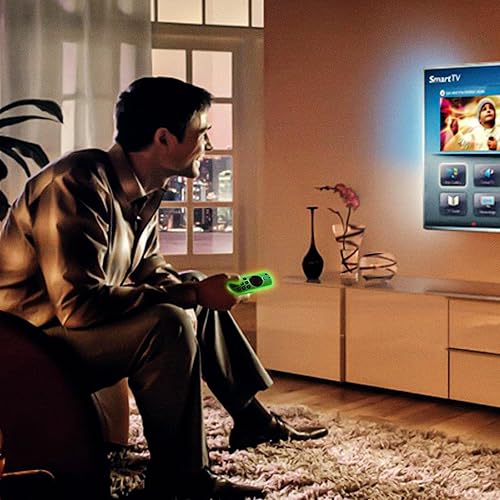 Miniatura 3 de Wevove - Juego de 4 fundas de silicona para control remoto de TV, funda protectora de silicona suave antideslizante con cordón (solo verde y azul