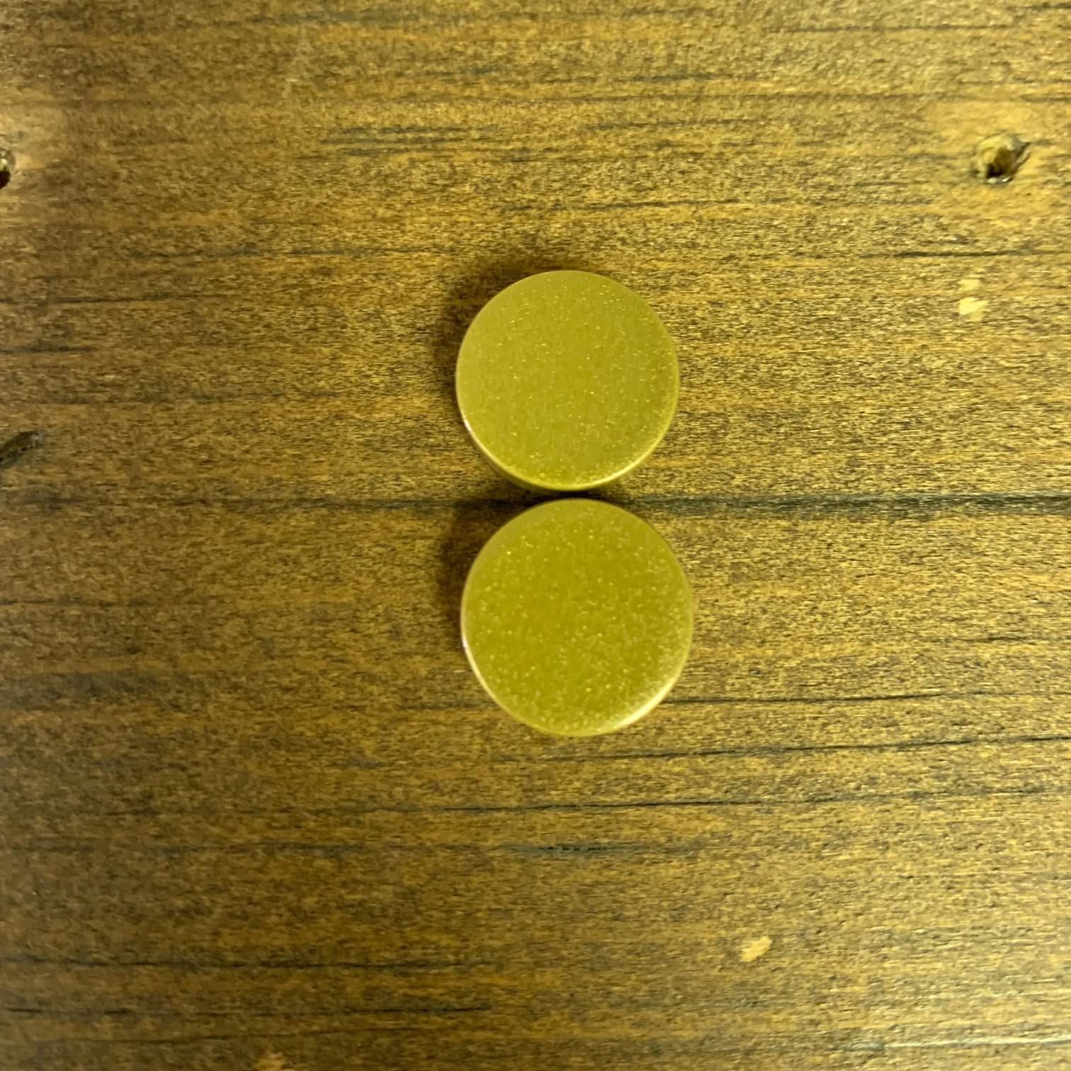 Colored Metal Screw Caps Wall Mounting Hardware (Gold)