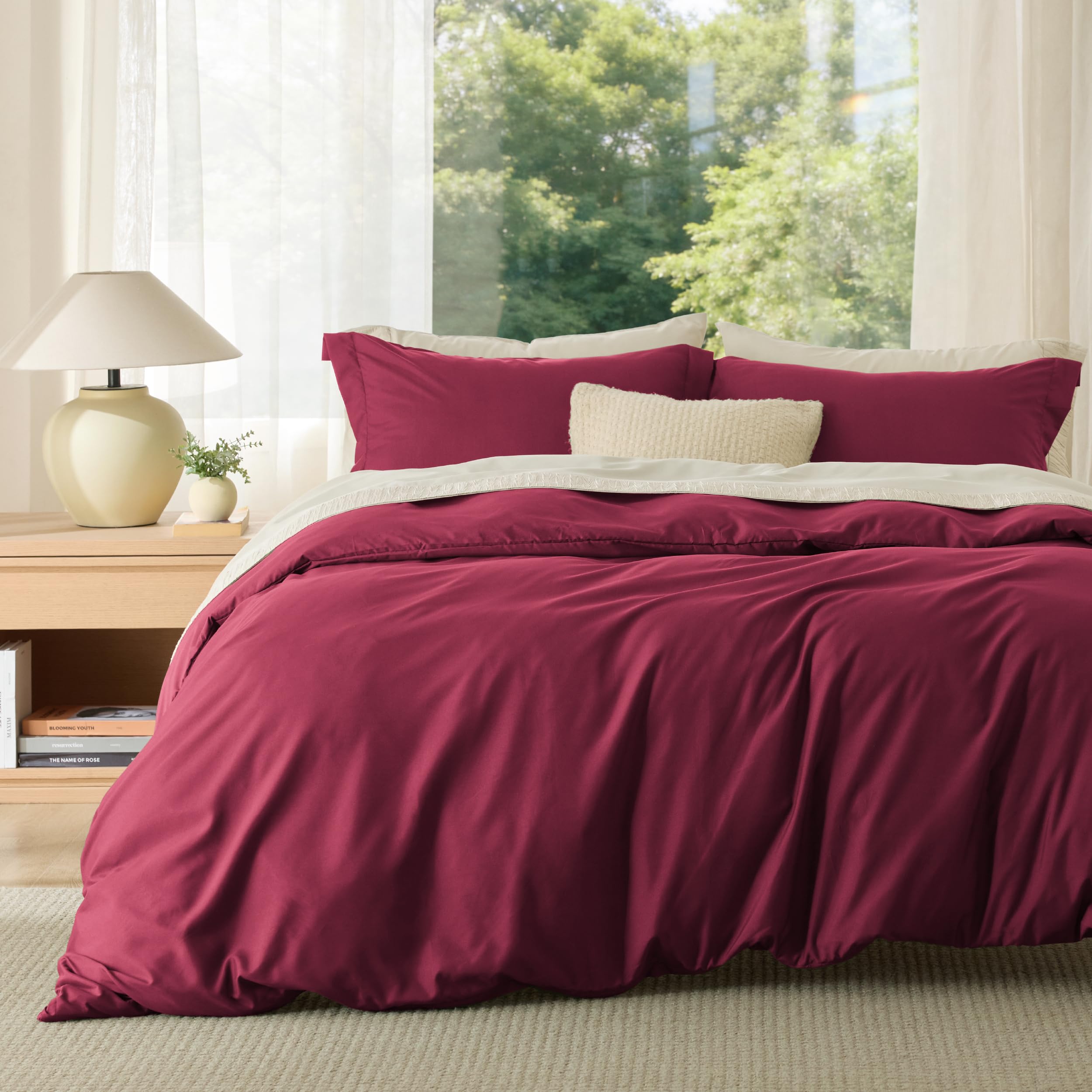 Bedsure Duvet Cover Full Size - Soft Double Brushed Bedding Set for Kids & Adults, Zipper Closure, 3 Pieces, Includes 1 Duvet Cover (80"x90") & 2