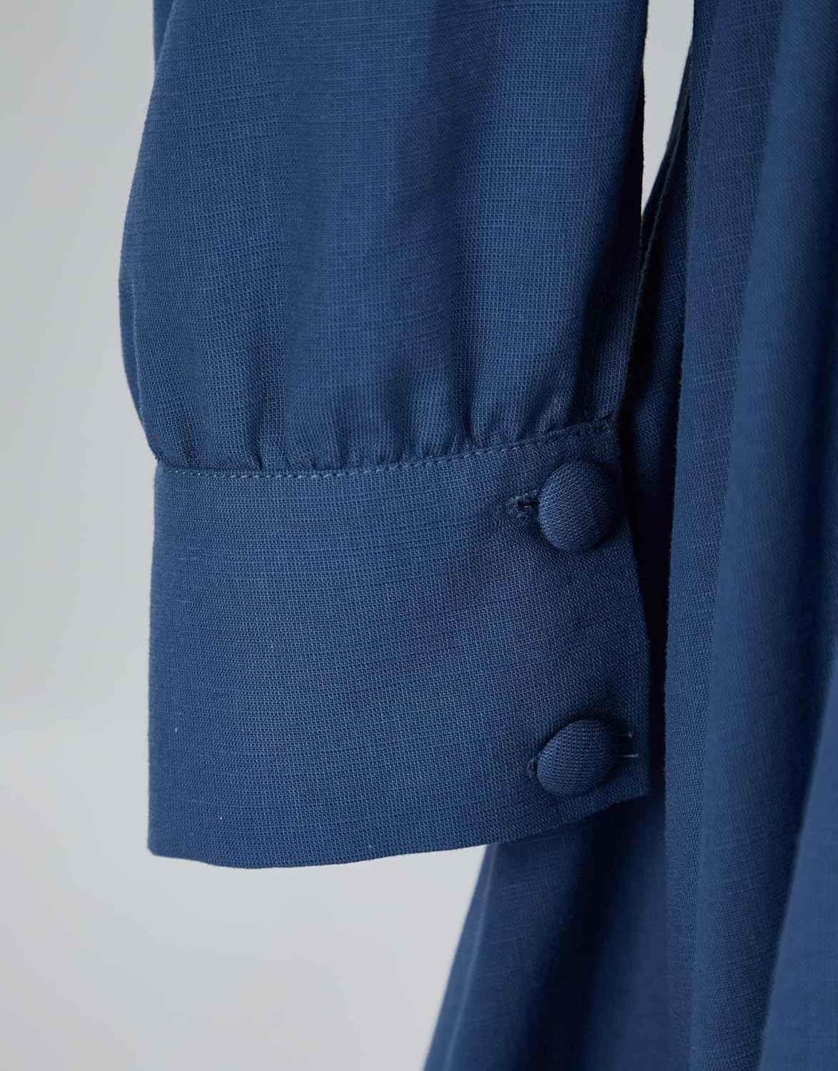 miccostumes Medieval Renaissance Dress Princess Cosplay Costume Blue Ruffles High Neckline Dress - Image 5