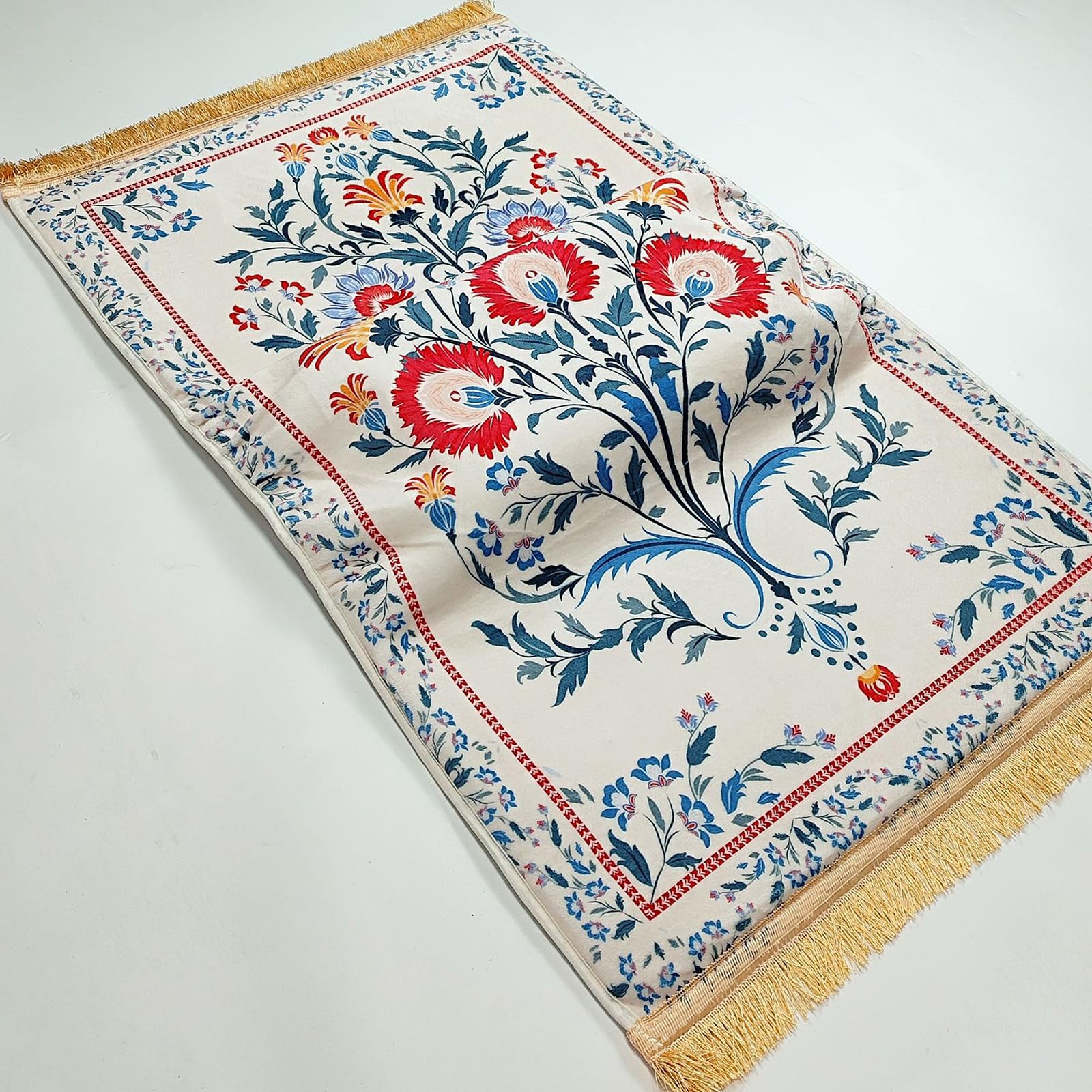 Tapis de prière à Usage Domestique, Facile à Entretenir, antidérapant 8 cm Extra épais, 70x110 cm en Polyester Anti-dérapant Tapis de prière