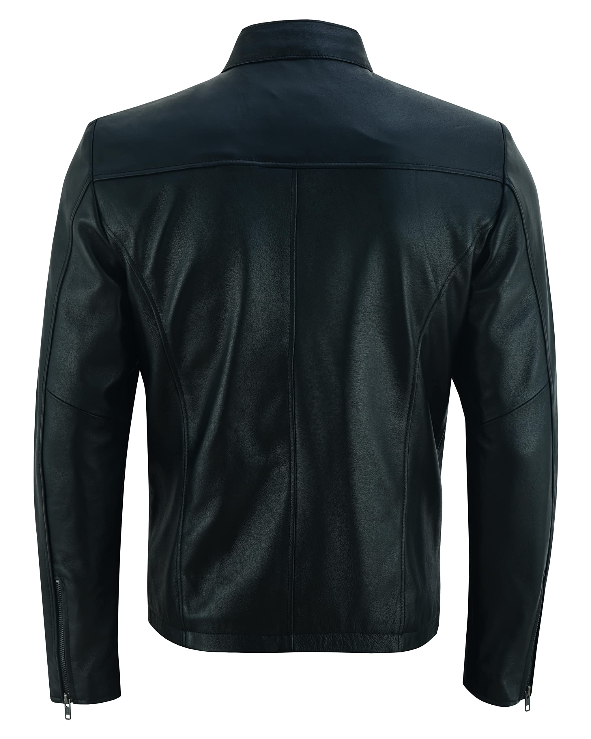 Vance Herren Echt Lederjacke aus 100% Lammleder (Schwarz) oder Rindsleder (Braun)