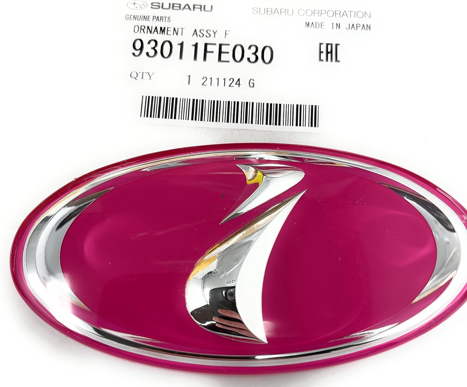 Subaru Impreza WRX STi Pink i Front Grille Emblem 4" x 2" Badge Genuine OEM JDM