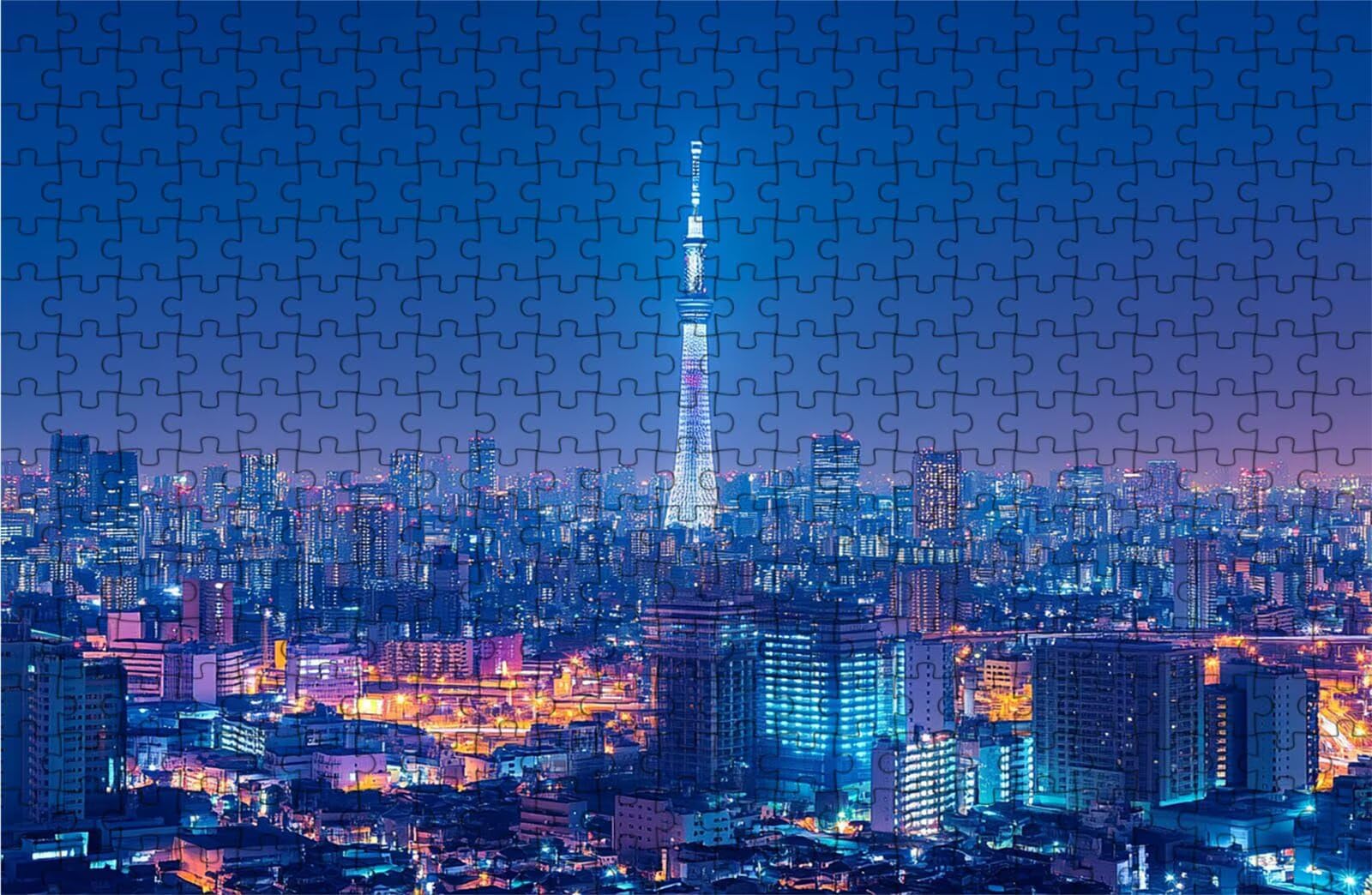 Puzzle 1500 Pezzi, Tokio Puzzle 1500 Pezzi per Adulti, Giochi di Puzzles Giappone Legno per Tutta la Famiglia, DIY Puzzles per Quadri Moderni Soggiorno Regalo Donna Uomo Festival 90x60 CM RXPT-5811