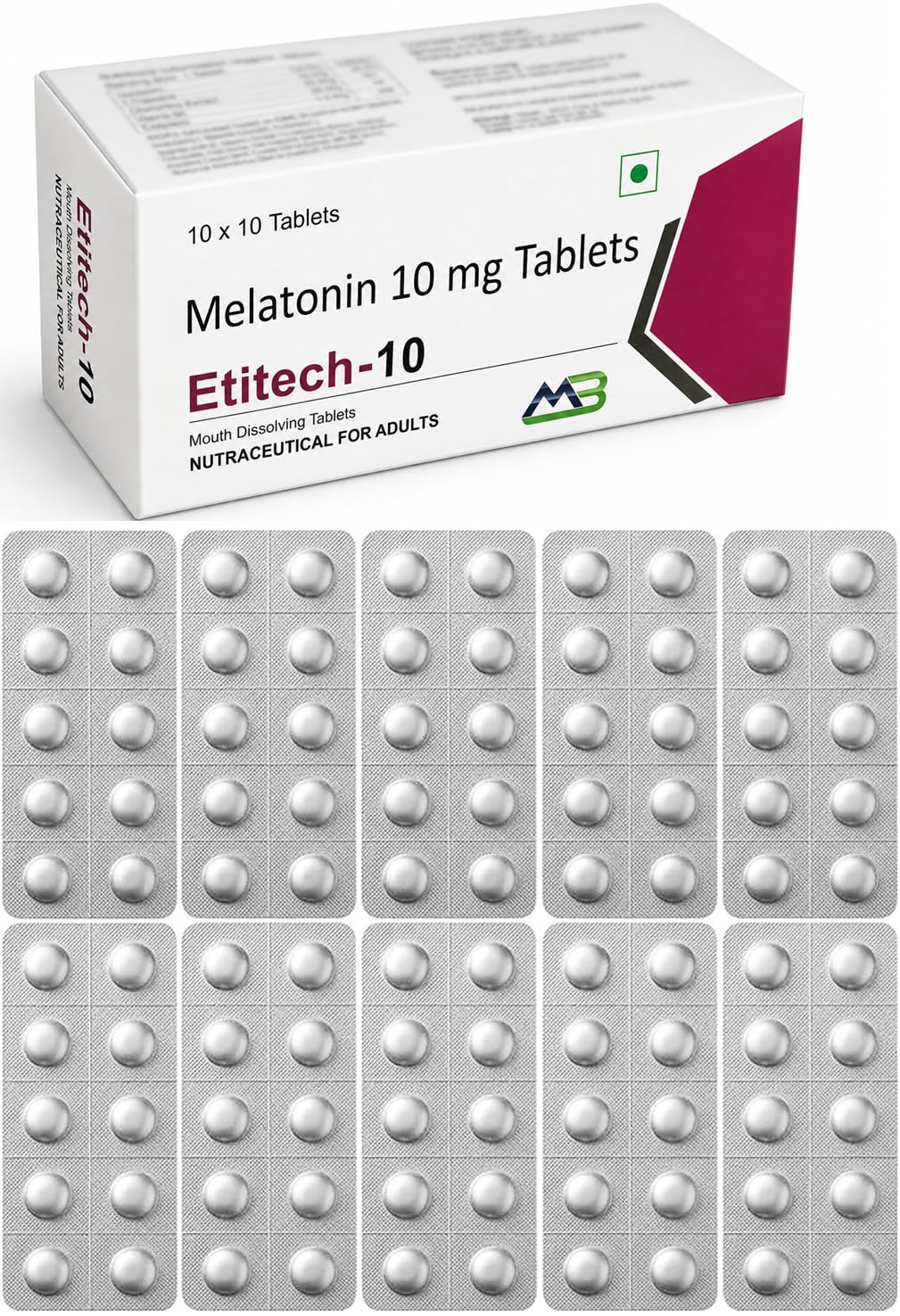 Etitech Melatonin 10 mg(Pack of 100 Tablets) | Natural Sleeping Support | instant Mouth Dissolving Tablet Natural-Vanilla Flavour Sleep aid Supplement | Non Habit Foaming | Nutraceutical For Adults-image-40