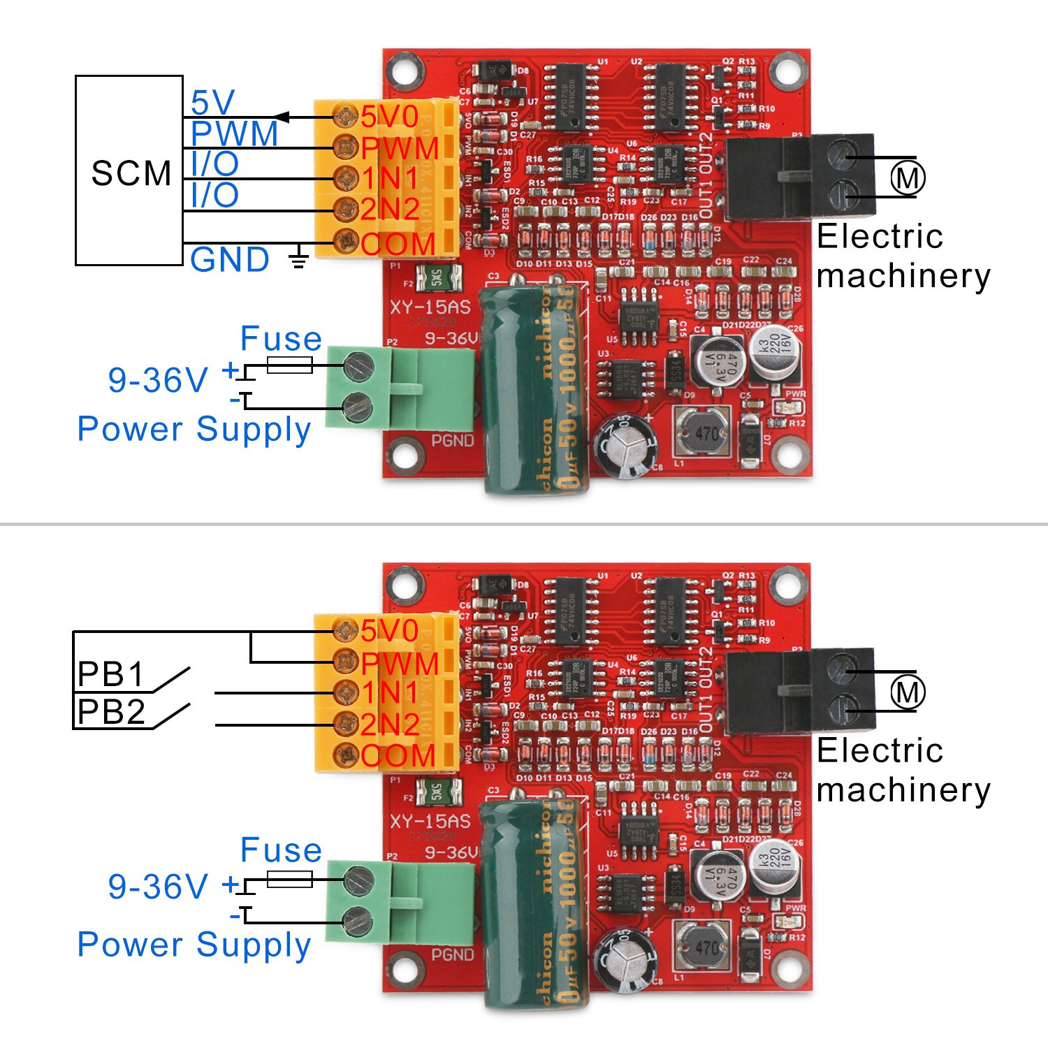 DC Motor Controller, DROK Linear Actuator Control Board, 12V 24V 36V