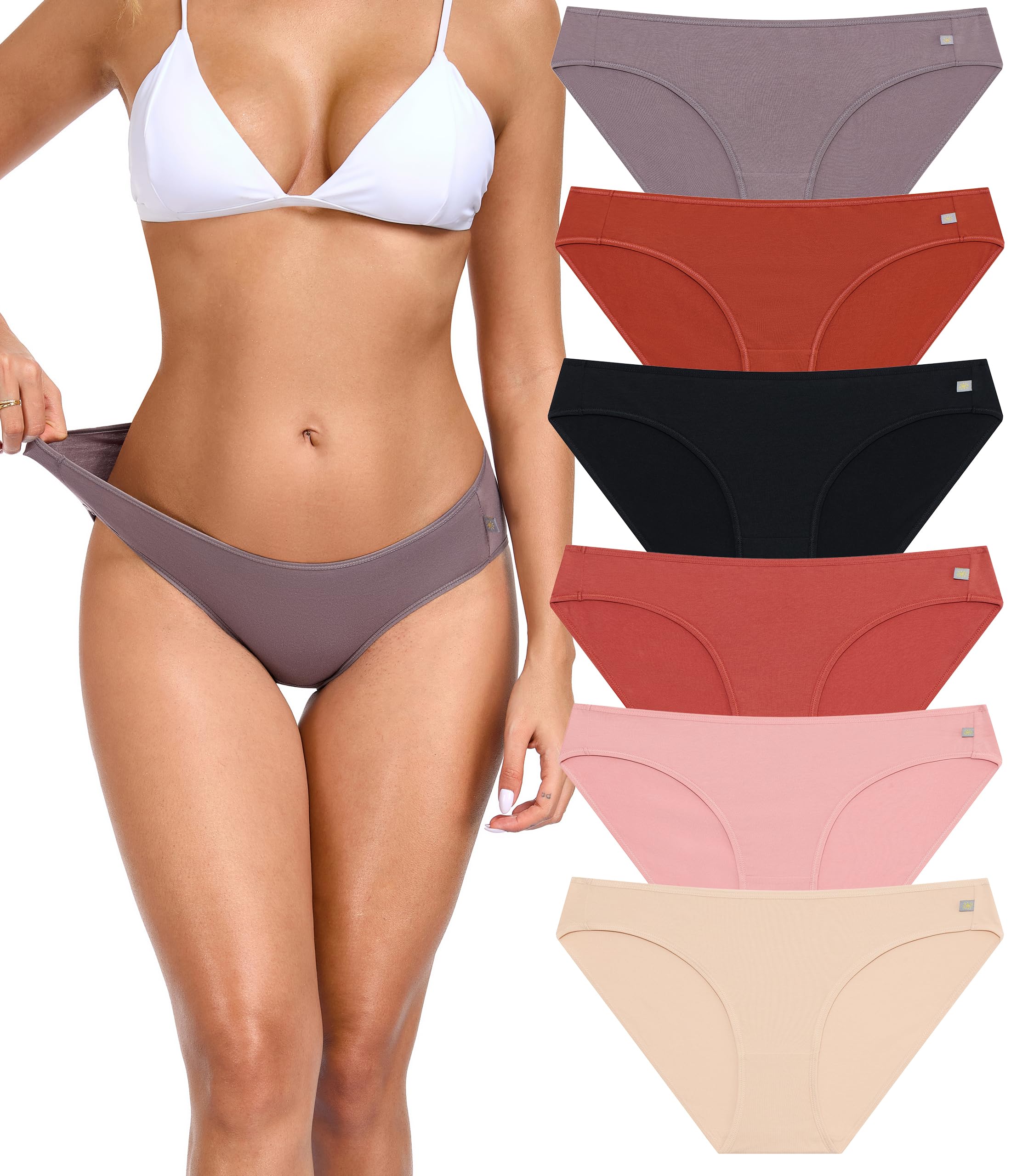EA'S SECRET Unterhosen Damen Baumwolle Mehrpack Hipster Atmungsaktive unterwäsche Damen Basic Bequem Bikini Panties