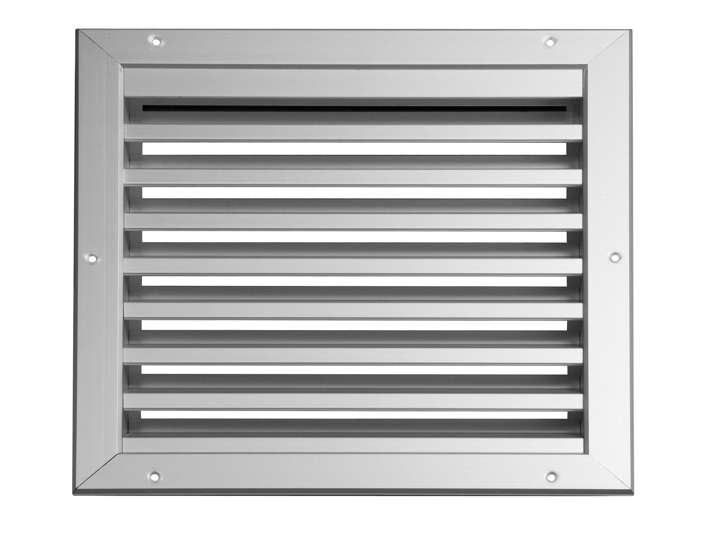 Wetterschutzgitter Aluminium eloxiert für Mauereinbau 600 x 400 mm Lüftungsgitter