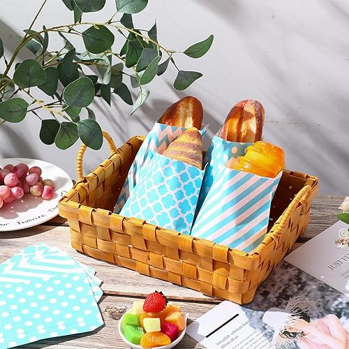 Miniatura 3 de Sweetude 400 bolsas de papel para galletas a granel de 5 x 7 pulgadas, bolsas planas pequeñas para bufé de dulces para Pascua, Navidad, boda, baby