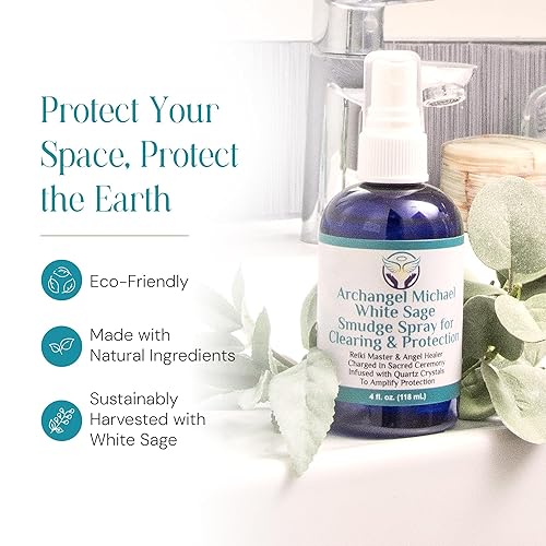 Miniatura 5 de Spray de salvia blanca: spray de salvia blanca para limpieza y protección, spray líquido sin humo para manchas infundido con cristales de cuarzo,