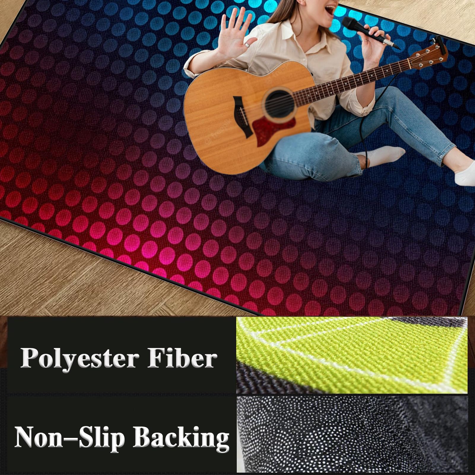 160 x 140 cm Schlagzeugteppich Schallschutz Teppichmatte Trommel Teppiche, Schallschutzmatte, Rutschfeste Drum Matte für Akustik Schlagzeug Bass Drum Elektronisch Snare Musikinstrumente Teppich