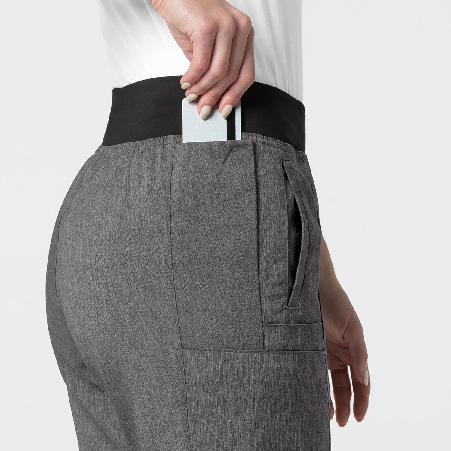 W123 Women's Comfort Waist Cargo Jogger Scrub Pant - Image 5